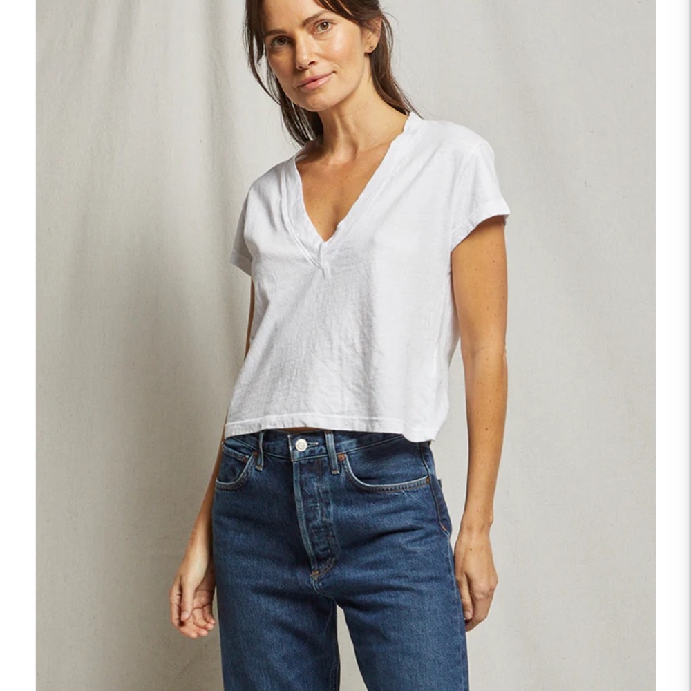 Perfectwhitetee Alanis White Shirt Sleeve Tee